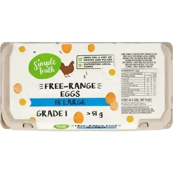 Simple Truth Free-Range Large Eggs 18-Pack