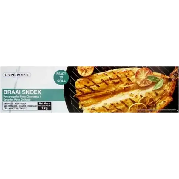 Cape Point Frozen Ready To Grill Braai Snoek 1kg