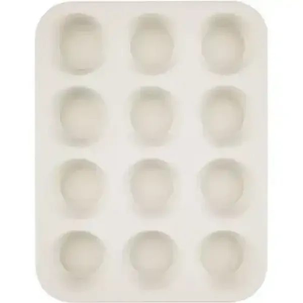 Millini Cream 12-Cup Non-Stick Carbon Steel Muffin Pan