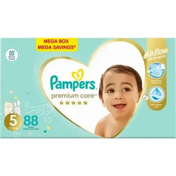 Pampers Premium Care Size 5 11-16kg Diapers 88 Pack