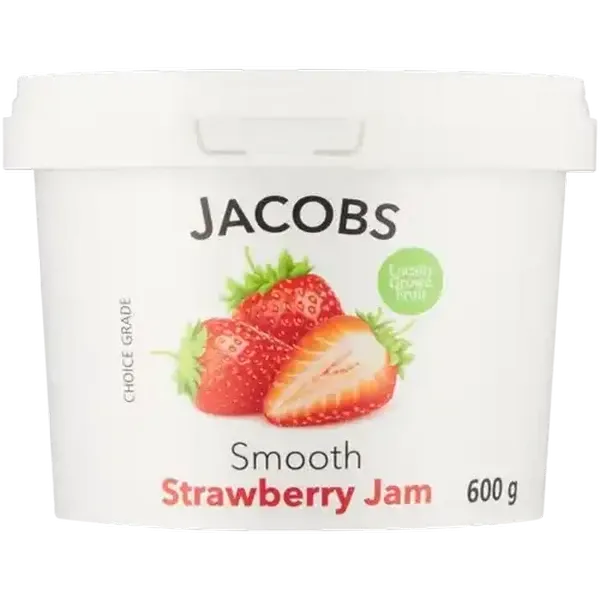 Jacobs Jam Co Smooth Strawberry Jam 600g