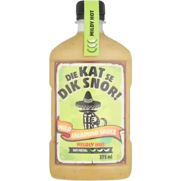 Die Kat Se Dik Snor! Mildly Hot Jalapeno Sauce 375ml
