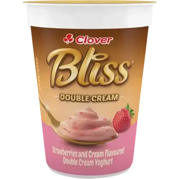 Clover Bliss Strawberry & Cream Double Cream Yoghurt 150g