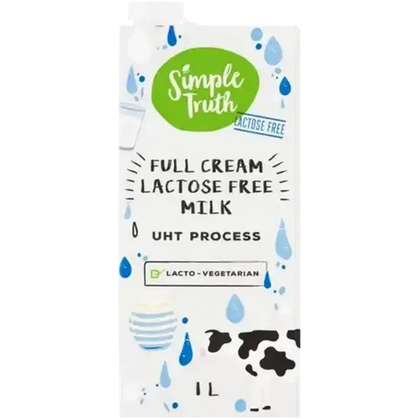 Simple Truth Lactose Free Full Cream Milk 1L