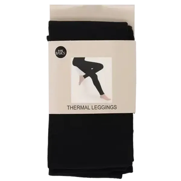 Bare Basics Ladies Black Small/Medium Thermal Leggings
