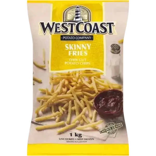West Coast Frozen Skinny Fries 1kg