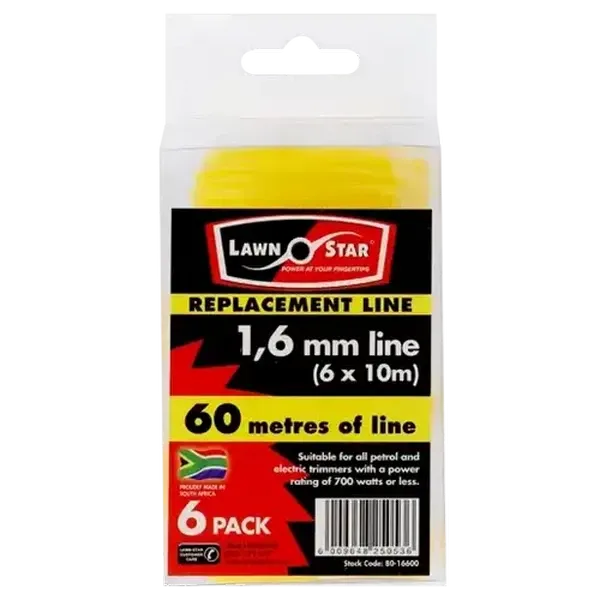Lawn Star Trimmer Line 6 Pack 1.6mm