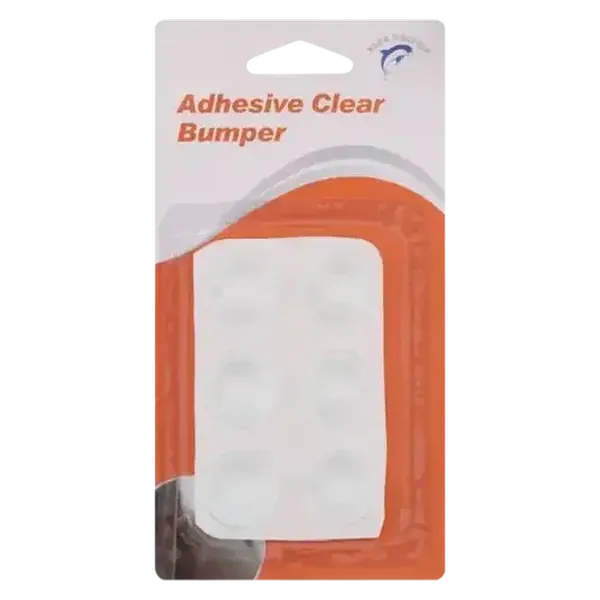 Blue Dolphin Clear Round Door Bumper 6-Pack