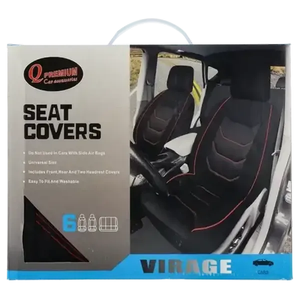 Q Premium Virage Car Seat Cover Set 6 Piece