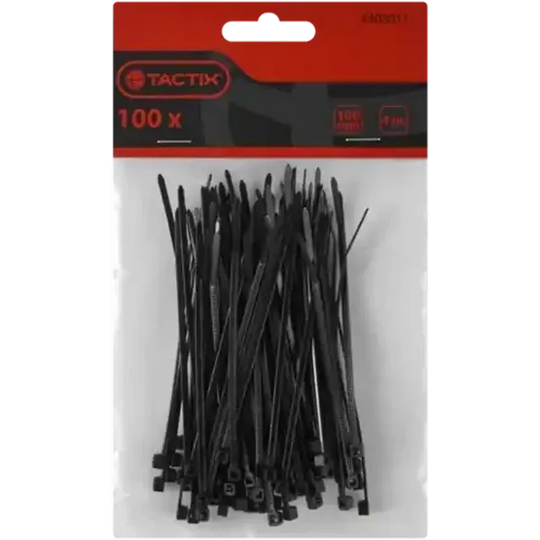 Tactix Black Cable Ties 100 x 100mm