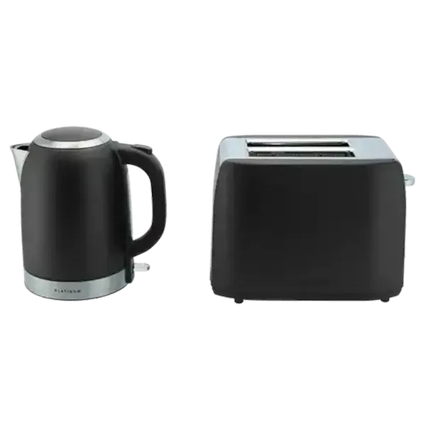 Platinum Black Kettle & Toaster Breakfast Pack