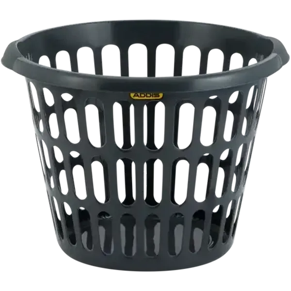 ADDIS Grey Plastic Laundry Basket 26L
