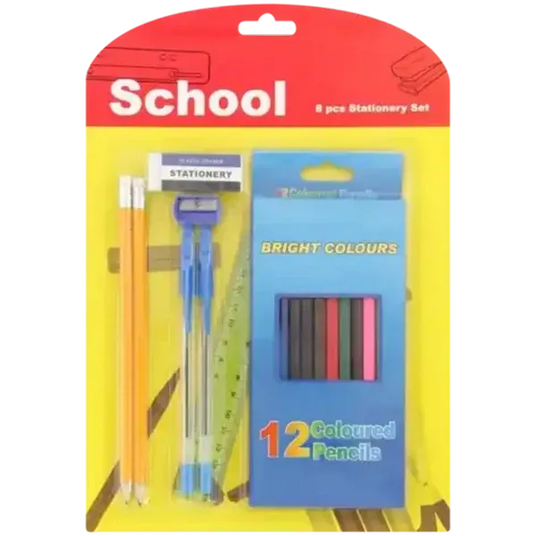School Stationery Set 8 Piece
