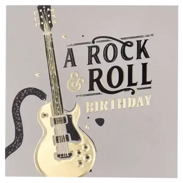 Charcoal Gold Guitar Everyday Card