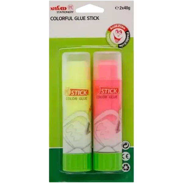 K-Stick Colour Glue Stick 40g 2-Pack
