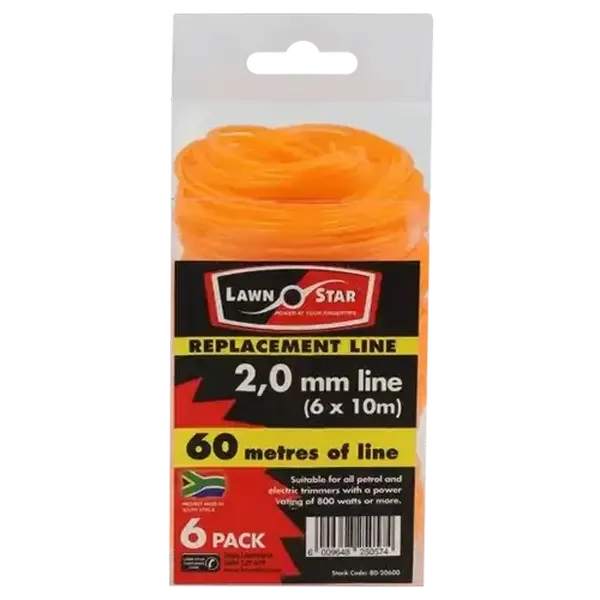 Lawn Star Trimmer Line 2.0mm 6 Pack