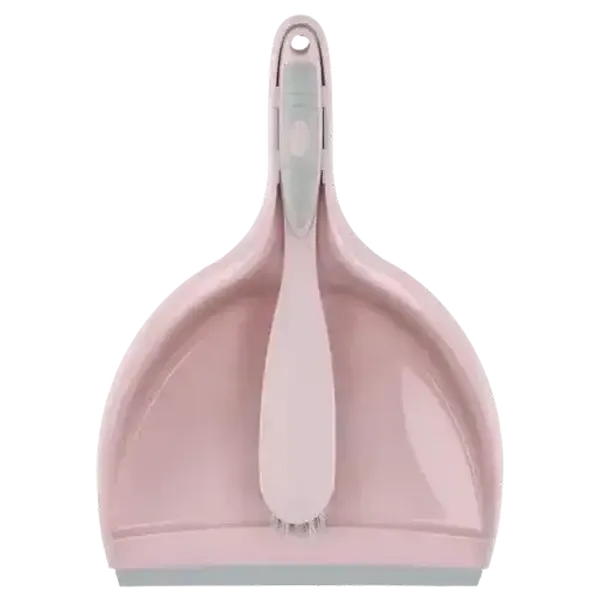 M-Home Deco Pink Colour Dustpan & Brush Set