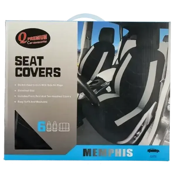 Q Premium Memphis Car Seat Covers 6 Piece