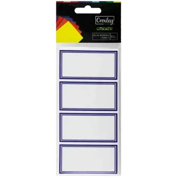 Croxley Blue Border Labels 24-Pack