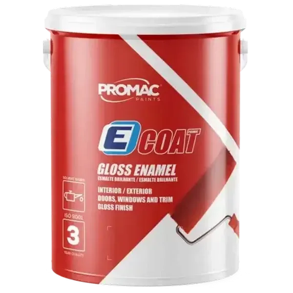 Promac Paints ECoat Gloss Enamel White Paint 5L