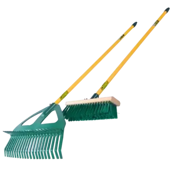 Lasher Leaf Rake & Gutter Broom Set 2 Piece