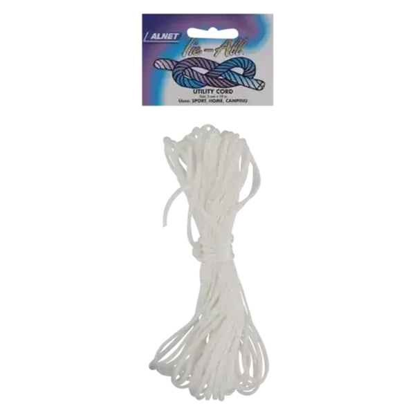 Alnet White Utility Rope 3mm x 10m