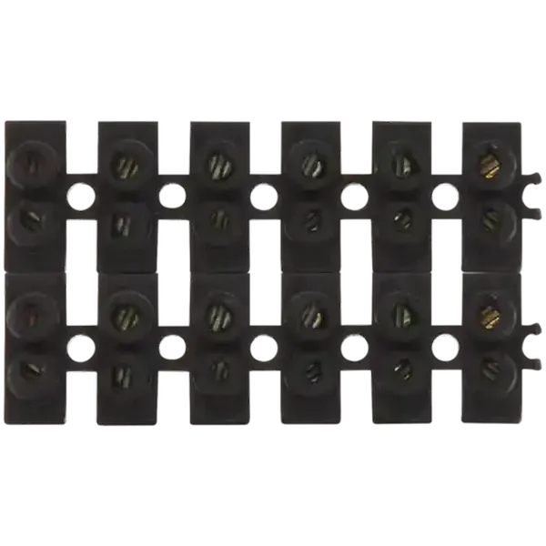 SCE 6-Way Black Terminal Strips 5A 6mm 2-Pack