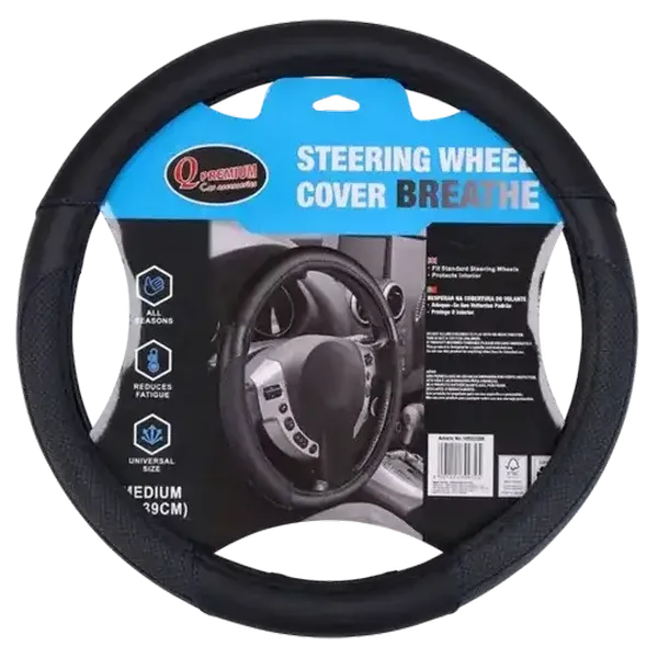 Q Premium Breathe Steering Wheel Cover 39cm