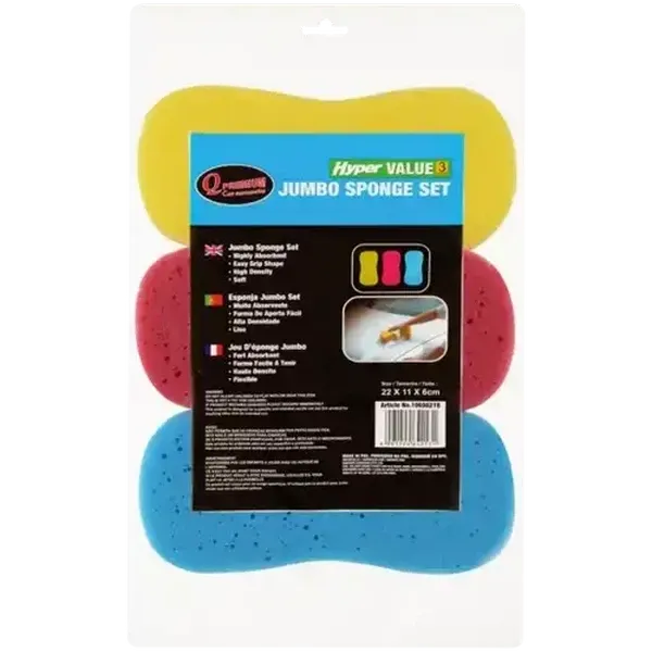 Q Premium Jumbo Sponge Set 3 Piece