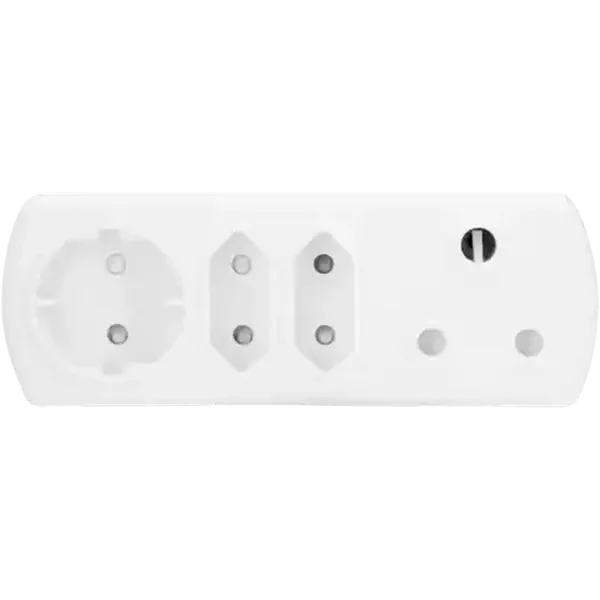 SCE White 4 Way Multiplug Adaptor 16A