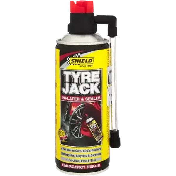 Shield Tyre Jack Inflater & Sealer 340ml