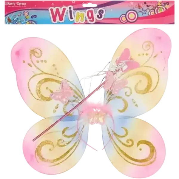 Party Xpress Rainbow Fairy Wing Set 3 Piece