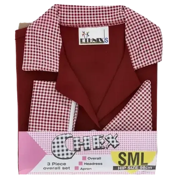 Chex Ladies Small Overall Set 3 Piece (Colour May Vary)