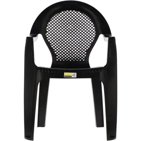 Gold Sun Black Midback Plastic Outdoor Chair
