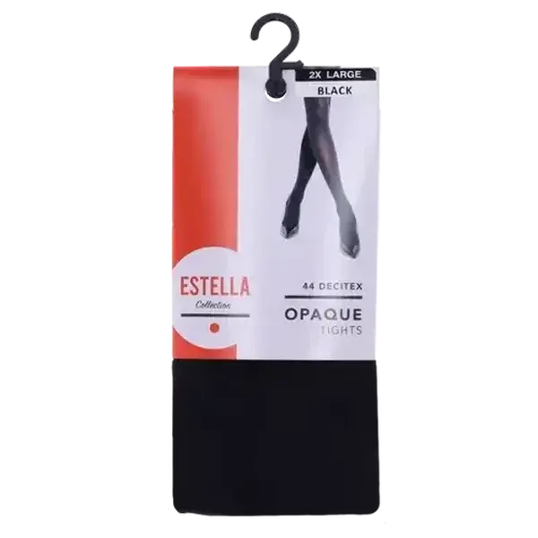 Estella Black Extra Extra Large Opaque Tights