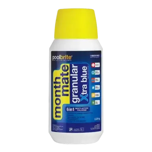 PoolBrite Month Mate 6-in-1 Xtra Blue Multi-Action Granular Chlorine 2.25kg