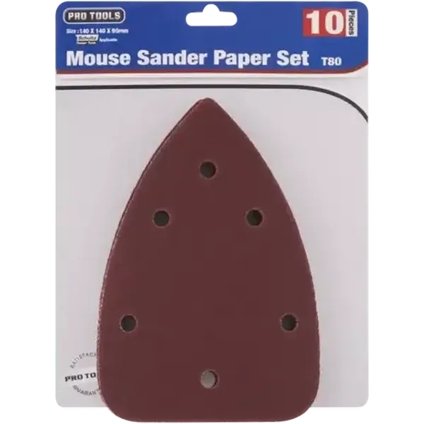 Pro Tools T80 Mouse Sander Paper Set 10 Piece