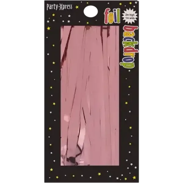 Party Xpress Rose Gold Foil Curtain Backdrop 2 x 1m