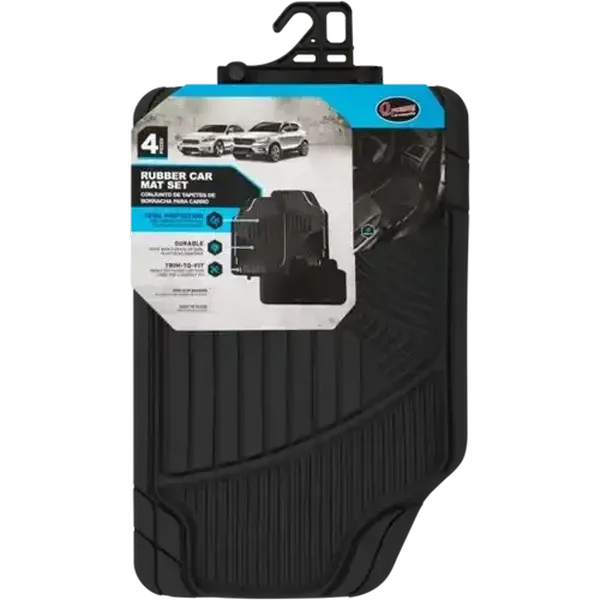 Q Premium Rubber Car Mat Set 4 Piece