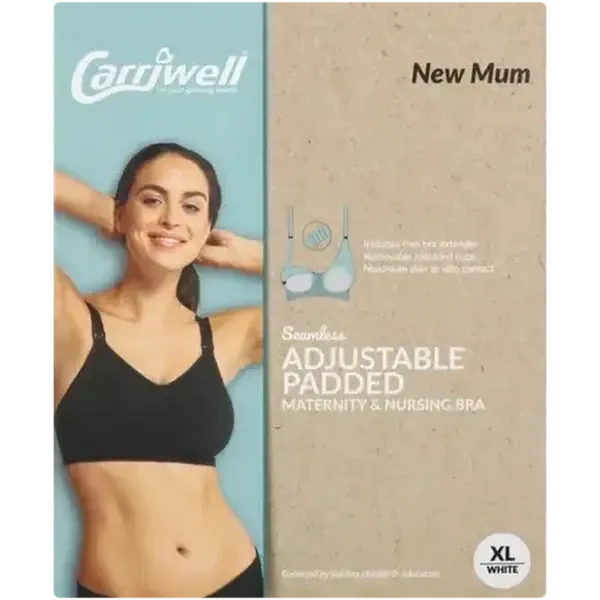 Carriwell White Seamless Padded Nursing Bra Extra Large