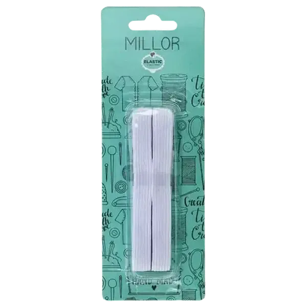 Millor White Needlework Elastic 13mm x 3m