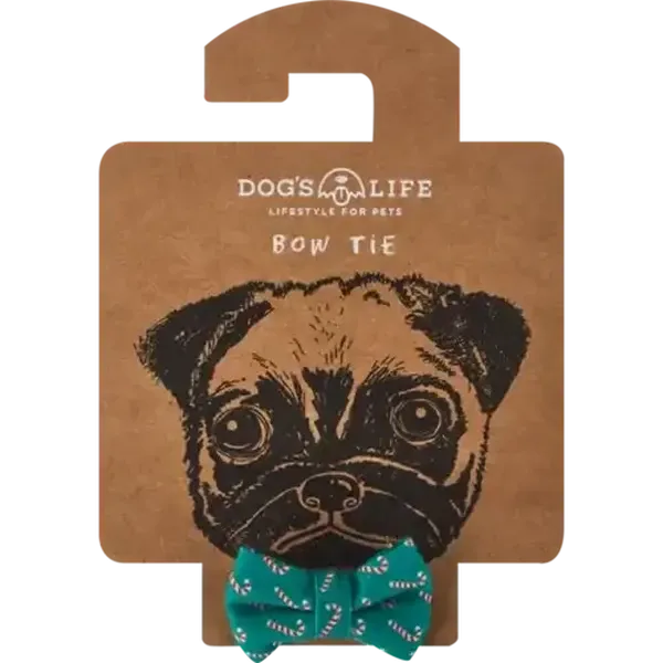 Dog Days Small Candy Cane Themed Pet Bow Tie