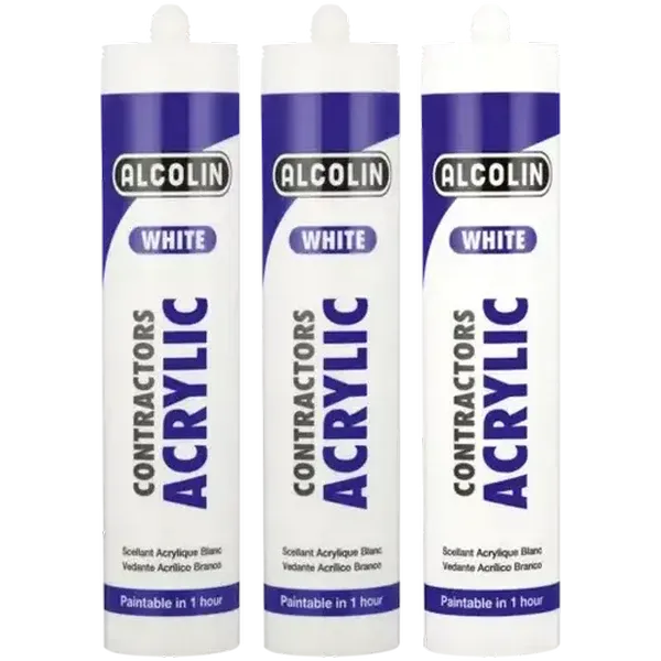 Alcolin Contractors White Acrylic Sealant 3 x 260ml
