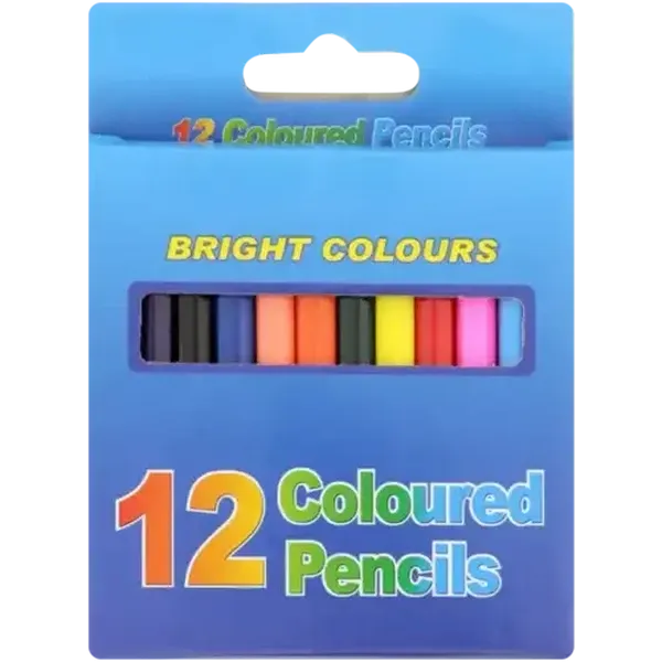 Bright Colours Multicoloured Short Colouring Pencil Set 12 Piece