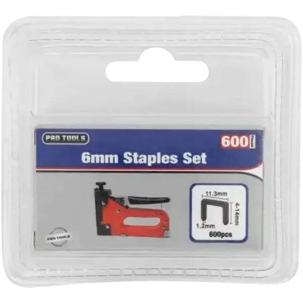 Pro Tools 6mm Staples Set 600 Piece