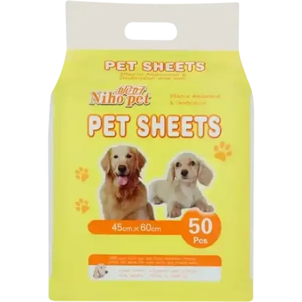 Niho Pet Anti-Bacterial Absorbent Pet Sheets 50-Pack