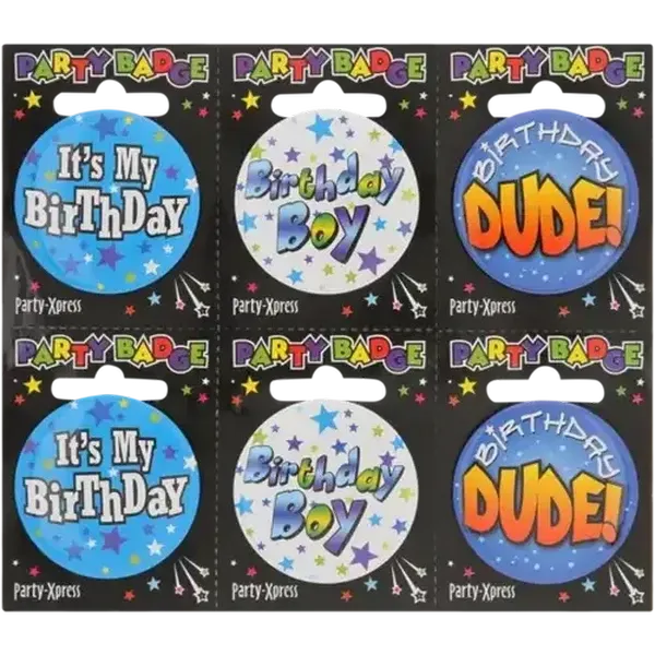 Party Xpress Small Birthday Boy Badge (Design May Vary)