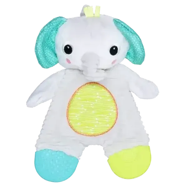 Bright Starts Grey Elephant Plush Teether Toy 0 Months+