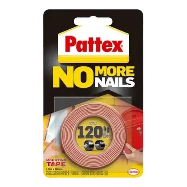 Pattex No More Nails Double Sided Mounting Tape 19mm x 1.5m