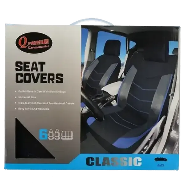 Q Premium Classic Car Seat Covers 6 Piece